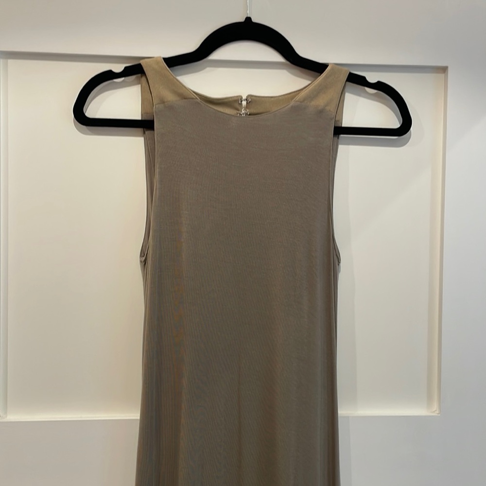Olive Green Grethel, backless maxi dress, size Small